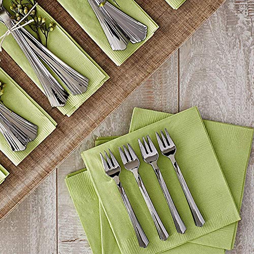 200 Mini Plastic Tasting Forks for Appetizer – 4.2” Inches Reflection Stainless Steel Finished Silver Perfect Desserts Cocktail Cake Fruit Wedding Party Petite Premium Three Prong Disposable Fork | The Storepaperoomates Retail Market - Fast Affordable Shopping