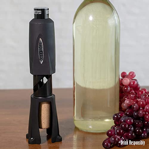 Cork Pops Legacy Wine Bottle Opener with 3 Refill Cartridges (Black) | The Storepaperoomates Retail Market - Fast Affordable Shopping