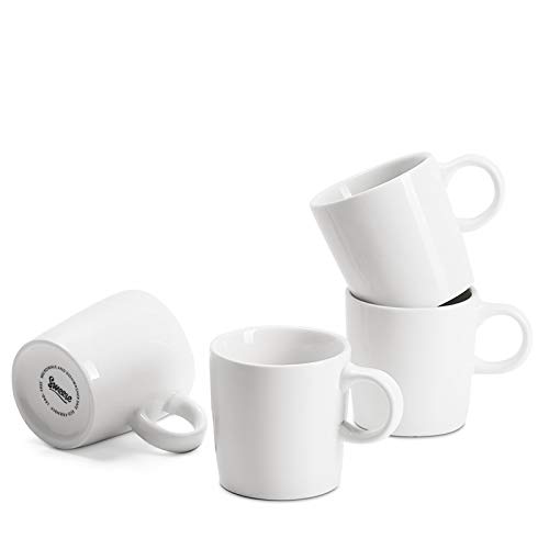 Sweese 3.5oz Porcelain Espresso Cups Set of 4, Mini Coffee Mugs Demitasse Cups – White (409.401) | The Storepaperoomates Retail Market - Fast Affordable Shopping