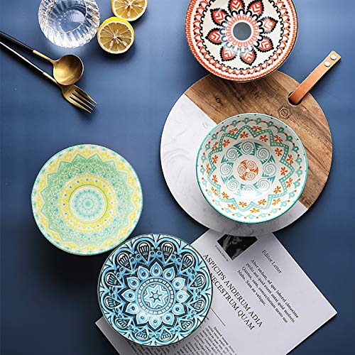 Farielyn-X 6 Pack 24 Ounce Premium Porcelain Bowls Set – Great Cereal Bowls, Salad, Rice, Pasta or Soup Bowls – Large Capacity – Microwavable Ceramic Bowls – Heat and Cold Resistant Porcelain | The Storepaperoomates Retail Market - Fast Affordable Shopping