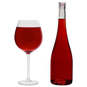Juvale 25oz Oversized Large Wine Glass with Stem That Holds Whole Bottle of Wine for Champagne, Mimosas, Holiday Parties, Novelty Birthday Gift (750ml)