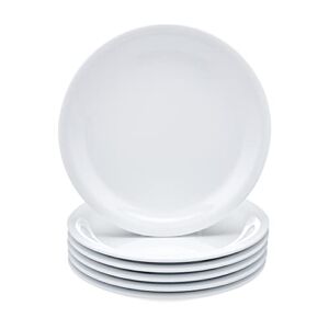 AmazonCommercial 6.5 in. White Melamine Oval Plate – 6 Piece Set