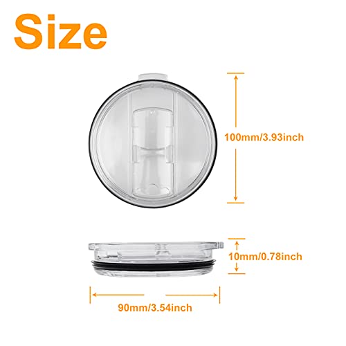 MJIYA Tumbler Lids Spillproof 30 OZ, Splash Resistant Lids for Tumbler/For Yeti/Ozark Trails and More Cooler Cup (2 Pack, 30 OZ) | The Storepaperoomates Retail Market - Fast Affordable Shopping
