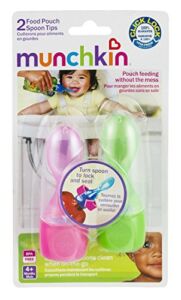 Munchkin Click Lock Food Pouch Spoon Tips – 2 Ea colors may vary