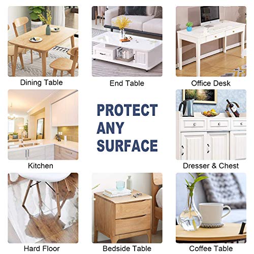 OstepDecor 48 x 24 Inch Clear Table Protector, 1.5mm Thick Clear Table Cover Protector, Desk Protector Clear Plastic Tablecloth Protector, Plastic Table Cover for Coffee Table, Writing Desk | The Storepaperoomates Retail Market - Fast Affordable Shopping