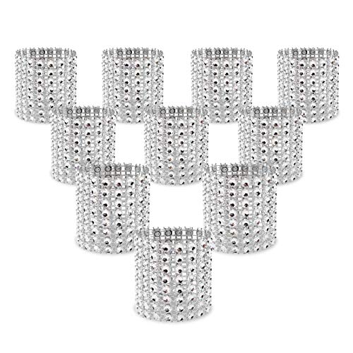 KPOSIYA Napkin Rings, Pack of 120 Rhinestone Napkin Rings Diamond Adornment for Place Settings, Wedding Receptions, Dinner or Holiday Parties, Family Gatherings (120, Silver) | The Storepaperoomates Retail Market - Fast Affordable Shopping