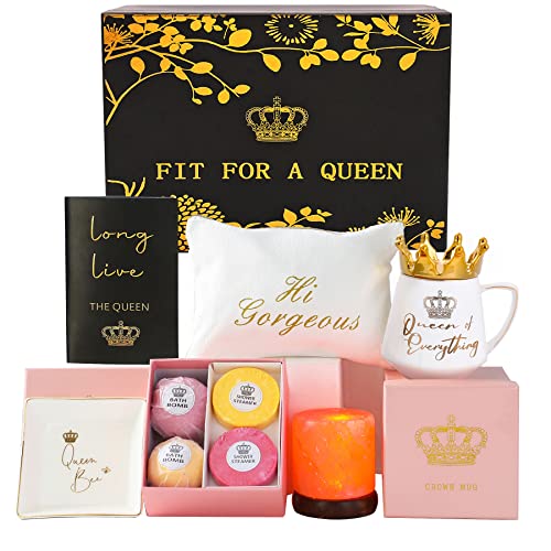 H-OMMEASSY Royal Birthday Gift Basket for Women, 6 Luxurious Gifts for Her, Birthday Queen Gifts for Women with Gift Card, Best Gift Boxes for Mom, Wife, Sister and Female Friend | The Storepaperoomates Retail Market - Fast Affordable Shopping