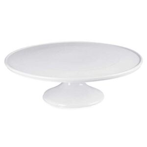 Sweese 709.101 12-Inch Porcelain Cake Stand, Round Dessert Stand, White Cupcake Stand for Parties