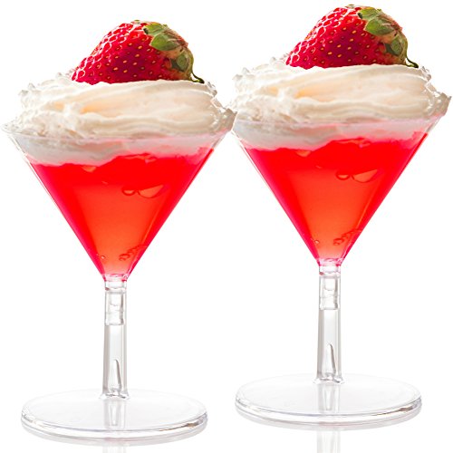 40 Disposable Mini Plastic Martini Glasses Clear Mini Dessert Cups Plastic Cocktail Glasses 2 pc Martini Glass Dessert Glasses Parfait Cups 2 oz Wine Shooter Shot Glasses Candy Bowls Trifle Party Bowl | The Storepaperoomates Retail Market - Fast Affordable Shopping