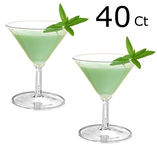 40 Disposable Mini Plastic Martini Glasses Clear Mini Dessert Cups Plastic Cocktail Glasses 2 pc Martini Glass Dessert Glasses Parfait Cups 2 oz Wine Shooter Shot Glasses Candy Bowls Trifle Party Bowl | The Storepaperoomates Retail Market - Fast Affordable Shopping