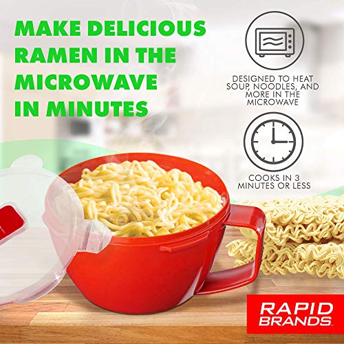 Rapid Cup Noodle/Soup Bowl | Microwave Soup & Noodles in Minutes | Perfect for Dorm, Small Kitchen, or Office | Dishwasher-Safe, Microwaveable, & BPA-Free | The Storepaperoomates Retail Market - Fast Affordable Shopping