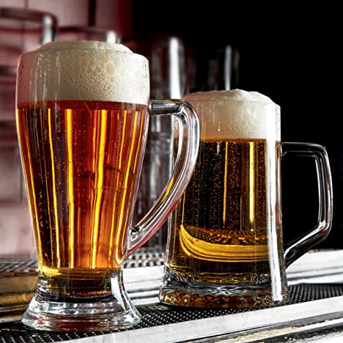 Bormioli Rocco 4-Pack Solid Heavy Large Beer Glasses with Handle – 17.1/4 Ounce Glass Steins, Traditional Beer Mug glasses Set, Perfect Coffee – Tea Glass, Everyday Drinking Glasses, Cocktail Glasses | The Storepaperoomates Retail Market - Fast Affordable Shopping