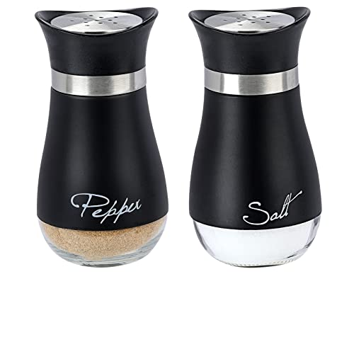 Refillable Salt and Pepper Shakers Set, (Crazystorey) Glass Spice Shakers Seasoning Container with Air-Tight Stainless Steel Lid Kitchen Essential for Home Cooking Camping BBQ, Set of 2 | The Storepaperoomates Retail Market - Fast Affordable Shopping