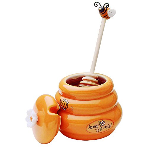 Joie Ceramic Beehive Honey Pot and Wooden Dipper, Mini | The Storepaperoomates Retail Market - Fast Affordable Shopping