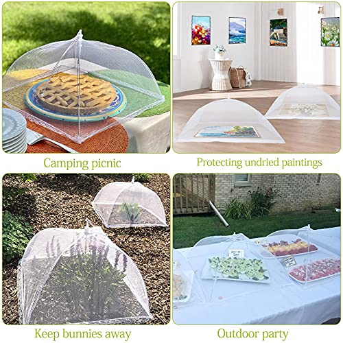 Food Cover Food Tent Set, 2 Extra Large 40″X24″ and 6 Standard 17″X17″ Mesh Food Covers for Outside, 8 Pack Collapsible, Reusable Pop-Up Umbrella Food Nets for Picnics, Outdoor Camping, Parties, BBQ | The Storepaperoomates Retail Market - Fast Affordable Shopping