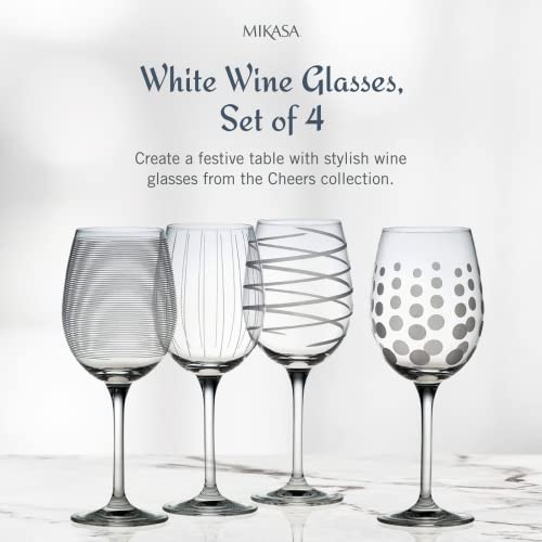Mikasa Cheers White Wine Glasses, 4 Count (Pack of 1), Clear | The Storepaperoomates Retail Market - Fast Affordable Shopping