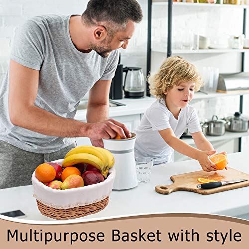 Large Bread Basket for Serving Set – 12×9” Wicker Basket with Removable Liner and Cover Bread Storage and Bread Serving Basket for Homemade Sourdough Bread. Pantry and Fruit Basket by Artizanka | The Storepaperoomates Retail Market - Fast Affordable Shopping