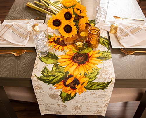 DII Rustic Sunflower Tabletop Collection, Table Runner, 14×72 | The Storepaperoomates Retail Market - Fast Affordable Shopping