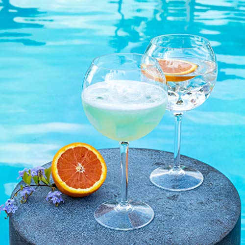 Floating Wine Glasses for Pool (18 Oz | Set of 2) – Pool Wine Glasses That Float | Shatterproof Poolside Wine Glasses | Floating Cup | Beach Glass | Outdoor Tritan Plastic Wine Glasses with Stem | The Storepaperoomates Retail Market - Fast Affordable Shopping