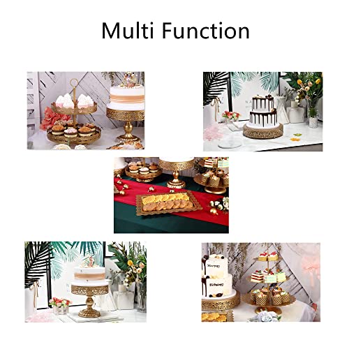 GMWD 6 Pcs Gold Cake Stands Set, Cake Pedestal Display Table Tiered Cupcake Holder Candy Fruite Dessert Plate Decorating for Wedding Birthday Party Baby Shower Celebration | The Storepaperoomates Retail Market - Fast Affordable Shopping