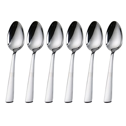 Teaspoons Set of 6,Stainless Steel Tea Spoons,6.29-inch Flatware Dessert Spoon,Dishwasher Safe,Silver | The Storepaperoomates Retail Market - Fast Affordable Shopping