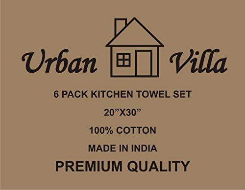 Urban Villa Kitchen Towels Cuisine stripes Premium Quality 100% Cotton Dish Towels Mitered Corners Ultra Soft (Size: 20X30 Inch) Red Multi Highly Absorbent Bar Towels & Tea Towels – (Set of 6) | The Storepaperoomates Retail Market - Fast Affordable Shopping