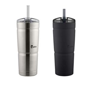 bubba Envy S Tumbler, 24 oz, Black and Stainless Steel, 2 Pack