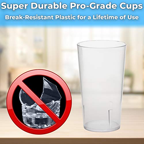 Restaurant Grade, BPA Free 12oz Clear Plastic Cup 12pk. Break Resistant Drinking Glasses Are Reusable, Stackable and Shatterproof. Best Drink Tumblers for Cafe, Party and Catering Supplies (Clear, 12) | The Storepaperoomates Retail Market - Fast Affordable Shopping