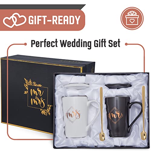 KEDRIAN Mr And Mrs Mug Set, Best Wedding Gifts For Couple Gifts For Newlyweds, Mr And Mrs Gifts, Engagement Gifts For Couples Anniversary, His And Her Gifts For Couples, Wedding Mugs, Marriage Gifts | The Storepaperoomates Retail Market - Fast Affordable Shopping