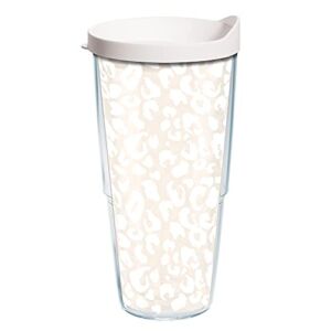 Tervis Made in USA Double Walled Leopard Frost Animal Print Insulated Tumbler Cup Keeps Drinks Cold & Hot, 24oz, Classic