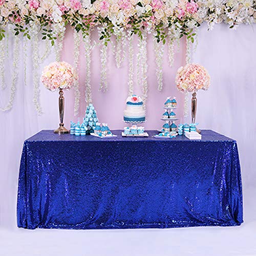 Trlyc Royal Blue Sequin Tablecloth – 60x84inch Glitter Tablecloth Rectangle Party Wedding Christmas Table Cloth | The Storepaperoomates Retail Market - Fast Affordable Shopping