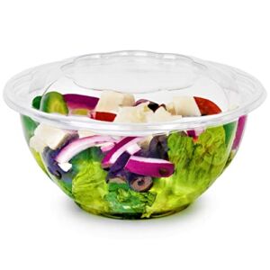 Green Direct Disposable Salad Bowls With Lids – 32 oz. Salad Container For Lunch Container With Lid / Clear Plastic Bowls Large Containers / Serving Bowl Mixing Bowl Pack of 50
