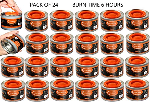 24 pc 6 Hour Liquid Cooking Chafing Dish Fuel Cans, Food Warmer Heat for Buffet Burners, Parties, Weddings, Banquets, Catering Events, Bulk, Easy to Open, Resealable Covers | The Storepaperoomates Retail Market - Fast Affordable Shopping