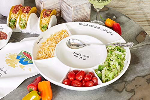 Mud Pie, White Taco Bar Condiment Serving Platter | The Storepaperoomates Retail Market - Fast Affordable Shopping