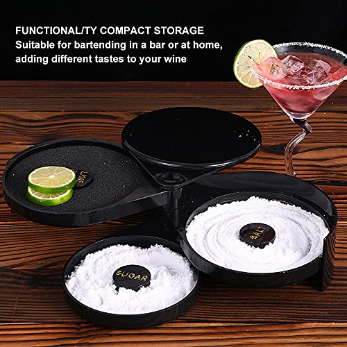 3-Tier Bar Juice Cocktail Seasoning Box Rimmers Bartender Tool Jewelry Storage Box Sugar Salt Rimmer for Bar Party | The Storepaperoomates Retail Market - Fast Affordable Shopping