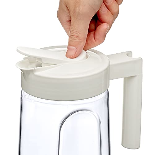 Amazing Abby – Slim – Tritan Pitcher (64 oz), Unbreakable Plastic Pitcher with Lid, BPA-Free, Heat-Resistant, Dishwasher-Safe, Great for Both Iced and Hot Drinks, Indoors and Outdoors, White | The Storepaperoomates Retail Market - Fast Affordable Shopping