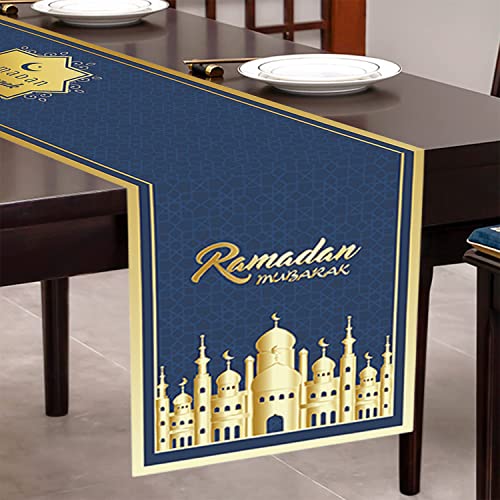 Ramadan Mubarak Table Runner Table Decorations – Ramadan Mosque Lantern Islamic Happy Ramadan Mubarak 2022 Party Supplies Decorations, 13.8×70 inches | The Storepaperoomates Retail Market - Fast Affordable Shopping