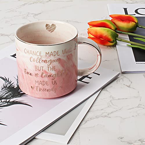 Birthday Gifts for Coworker Female Friends – Best Going Away Coworkers BFF Gift for Women – Work Bestie Friend Leaving Going Away Farewell Present – Chance Made Us Colleagues – Pink 11.5oz Coffee Cup | The Storepaperoomates Retail Market - Fast Affordable Shopping