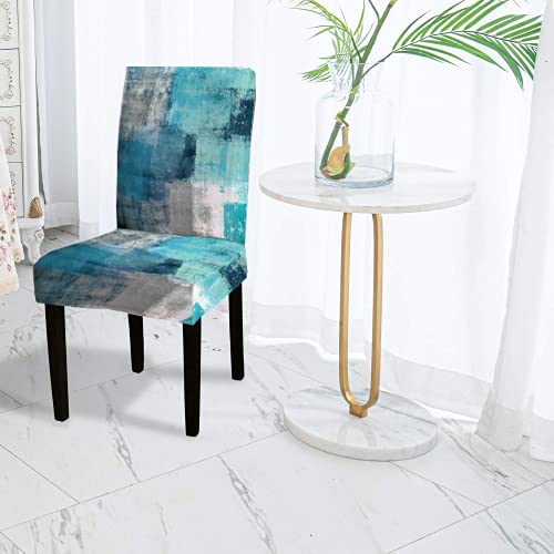 CAPSCEOLL Turquoise Teal Chair Covers Dining Chair Cover Stretch Dining Chair Slipcover Removable Washable Kitchen Chair Cover Parson Chair Covers for Dining Room Set of 4 Living Room Chair Covers | The Storepaperoomates Retail Market - Fast Affordable Shopping