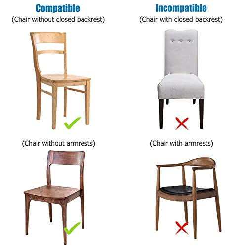 Plastic Chair Covers Waterproof – 2 Pack Clear Vinyl Dining Chair Protector Scratch Resistant with Adjustable Strap 17 x 19 inch for Dining Room Kitchen | The Storepaperoomates Retail Market - Fast Affordable Shopping