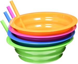 Arrow Plastic Sip-A-Bowl 22 oz, Assorted Colors – Pack of 4