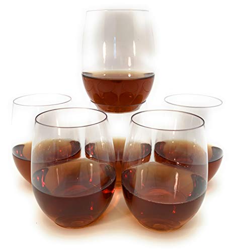 48 piece Stemless Unbreakable Crystal Clear Plastic Wine Glasses Set of 48 (10 Ounces) | The Storepaperoomates Retail Market - Fast Affordable Shopping