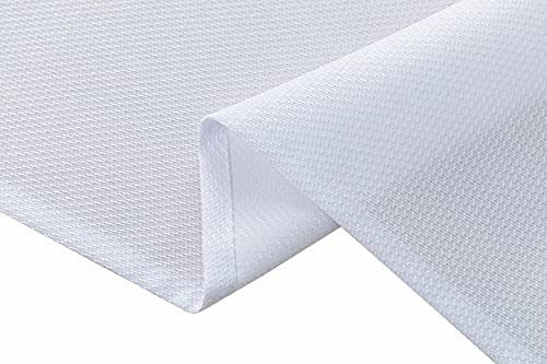 Biscaynebay Textured Fabric Round Tablecloth 60 Inches in Diameter, White Water Resistant Tablecloths for Dining, Kitchen, Wedding & Parties, etc. Machine Washable | The Storepaperoomates Retail Market - Fast Affordable Shopping