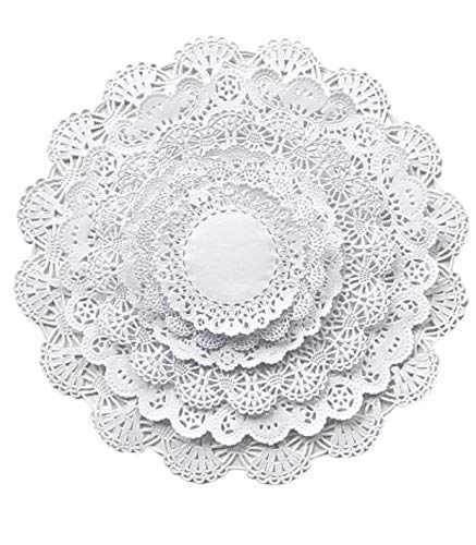 The Baker Celebrations White Round paper Lace Table Doilies 4 5 6 8 10 and 12 inches Assorted Sizes (Variety pack of 120 – 20 of each) | The Storepaperoomates Retail Market - Fast Affordable Shopping