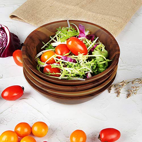 AIDEA Wooden Bowls, Salad Bowl 7 Inch Set of 4 | The Storepaperoomates Retail Market - Fast Affordable Shopping