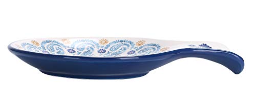 Bico Blue Talavera Ceramic Spoon Rest, House Warming Gift, Dishwasher Safe | The Storepaperoomates Retail Market - Fast Affordable Shopping