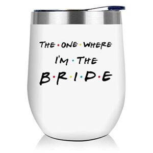 Bride To Be Gifts For Her – Wedding Gifts For Bride – Bridal Shower Gift, Bachelorette Gifts For Bride – Engagement Gifts For Women – Bridal Gifts For Bride To Be, Fiancee – 12oz Wine Tumbler