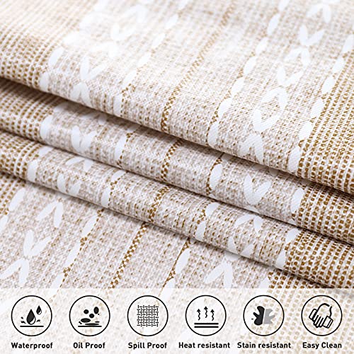 Vonabem 100% Waterproof Rectangle PVC Tablecloth, Vinyl Table Cloth Cover Oil Proof Spill Proof Wipeable Table Cloths for Indoor and Outdoor Use(Brown,52X70IN) | The Storepaperoomates Retail Market - Fast Affordable Shopping