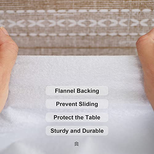 Vonabem 100% Waterproof Rectangle PVC Tablecloth, Vinyl Table Cloth Cover Oil Proof Spill Proof Wipeable Table Cloths for Indoor and Outdoor Use(Brown,52X70IN) | The Storepaperoomates Retail Market - Fast Affordable Shopping