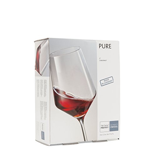 Schott Zwiesel Tritan Crystal Glass Pure Stemware Collection Cabernet/All Purpose Red or White Wine Glass, 18.6-Ounce, Set of 2 | The Storepaperoomates Retail Market - Fast Affordable Shopping